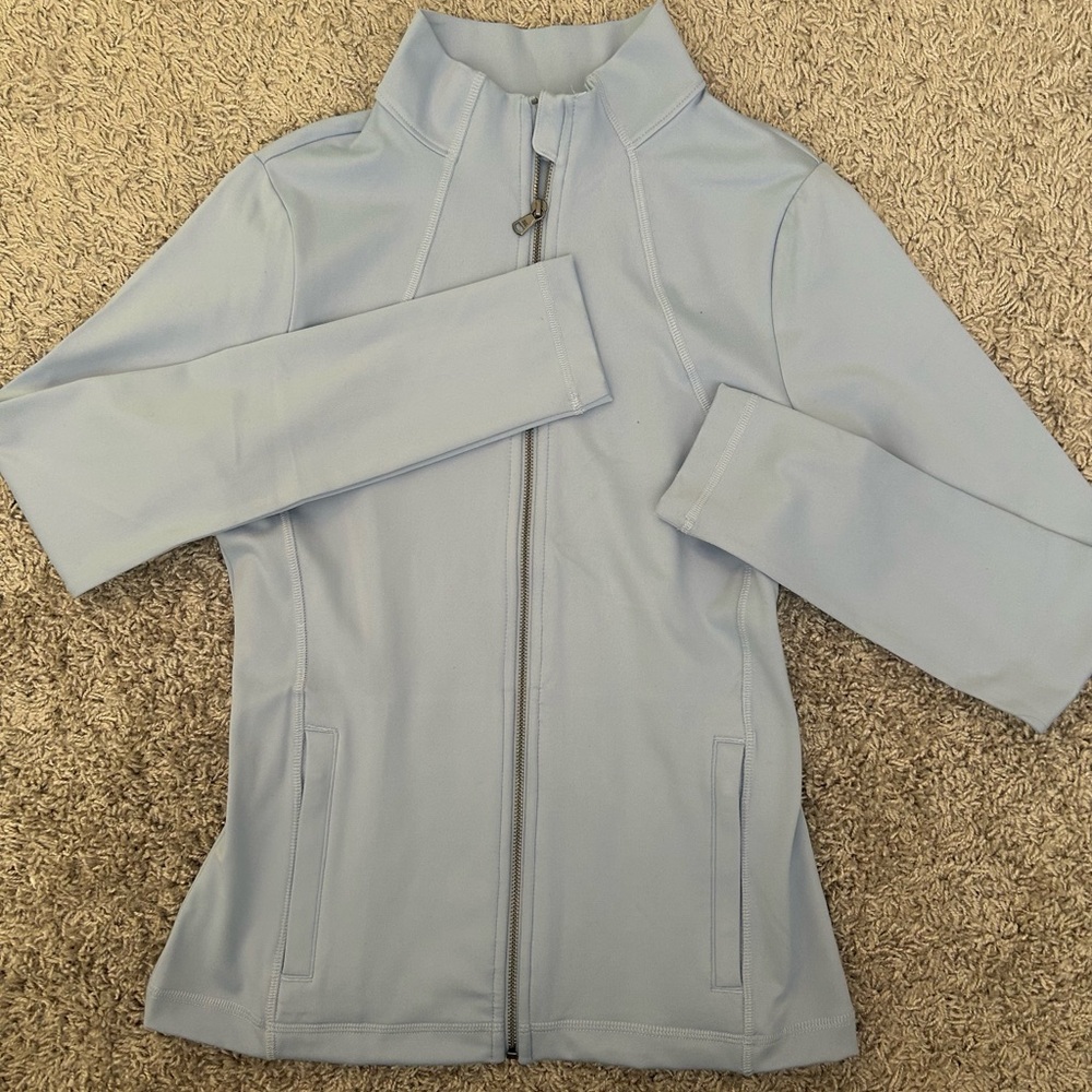 Gilly Hicks Sky Blue Zip-Up Jacket